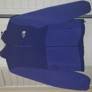 North face hooded denali womens XS in Vibrant Blue/Bolt Blue
